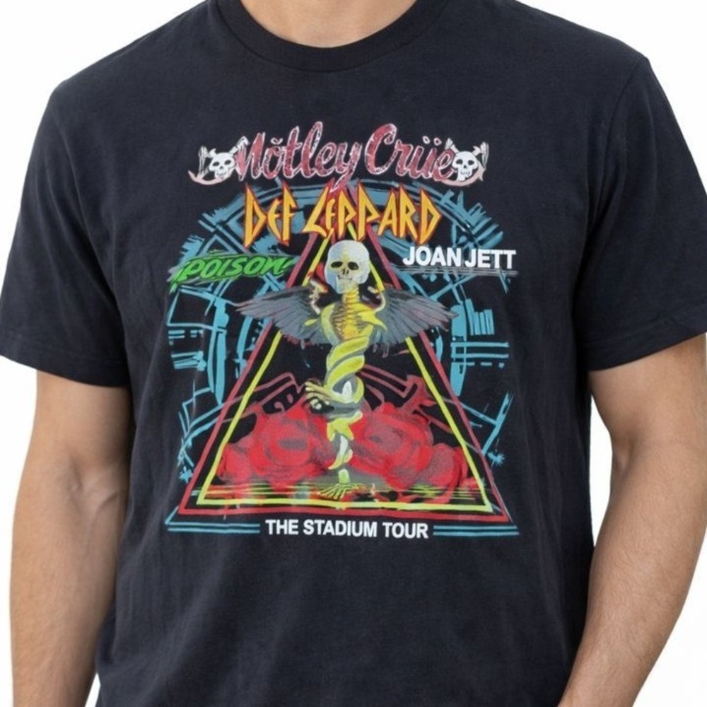 Motley Crue Def Leppard Stadium Tour 2022 Shirt Small S Poison Joan Jett Concert